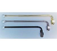 THE CARTERET TRADING COMPANY EXTENDABLE DORMER WINDOW DRAPERY ARM - Dormer Rod - BLACK