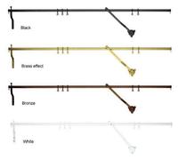 THE CARTERET TRADING COMPANY RISING PORTIERE DOOR CURTAIN ROD - BLACK FINISH