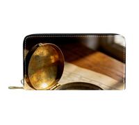 The Cartography of Absence Secure Leather Bifold Wallet with RFID Protection