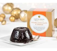 The Carved Angel - Double Chocolate & Orange Christmas Pudding - 454g, Serves 3-4, Plastic Basin