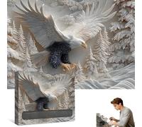 The Carved Eagle Jigsaw Puzzle 1000 Pieces, Majestic Bald Eagle Puzzle Game, Challenging For Mindfulness, Family Activities & Home Wall Decoration