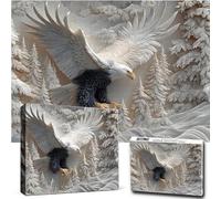 The Carved Eagle Jigsaw Puzzle 1000 Pieces, Majestic Bald Eagle Wildlife Puzzles Game,Challenging Artistic Puzzle Game for Home Decor & Family Activity.