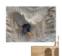 The Carved Eagle Jigsaw Puzzle - Challenging Animal Jigsaw,Artistic Wildlife Majestic Bald Eagle Puzzle Game | for Adults Women Men Family Bonding Social Activity Home Decoration