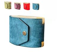 The Cash Wrap Wallet,Cash Wrap Wallet for Bills,C Ash W Rap W allet with Magnet,Handy Purse Bands with Magnetic Clasp,Small Compact Luxury Pocket W Allet 1 to 99 Bills (Blue)