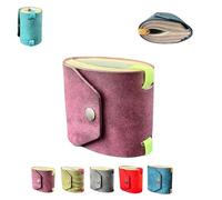 The Cash Wrap Wallet, Fast Cash Access Money Holder for Cash, Handmade Leather Wallet, Leather Money Wallets Organizer, Small Compact Pocket, for Simple Travel (Purple)