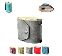 The Cash Wrap Wallet, Fast Cash Access Money Holder for Cash, Handmade Leather Wallet, Leather Money Wallets Organizer, Small Compact Pocket, for Simple Travel (Grey)