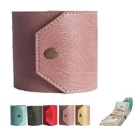 The Cash Wrap Wallet,Fast Cash Access Money Holder for Cash,Leather Money Wallet Organizer,Money Holder Handy Purse Bands Wallets Organizer,Cashs Storage with Magnetic Clasp (Pink)