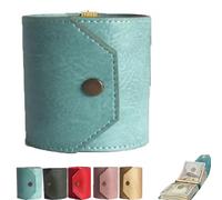 The Cash Wrap Wallet,Fast Cash Access Money Holder for Cash,Leather Money Wallet Organizer,Money Holder Handy Purse Bands Wallets Organizer,Cashs Storage with Magnetic Clasp (Blue)