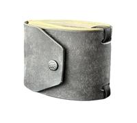 The Cash Wrap Wallet, Fast Cash Access Money Holder, Haptic Wallet, Small Compact Luxury Pocket, Leather Mini for Woman with Magnetic Clasp (Grey)