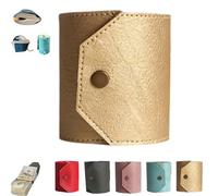 The Cash Wrap Wallet, Handy Purse Bands with Magnetic Clasp, Fast Cash Access Money Holder for Cash, Small Compact Luxury Pocket Wallets, Fashionable and Elegant (Gold)