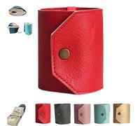 The Cash Wrap Wallet, Handy Purse Bands with Magnetic Clasp, Fast Cash Access Money Holder for Cash, Small Compact Luxury Pocket Wallets, Fashionable and Elegant (RED)