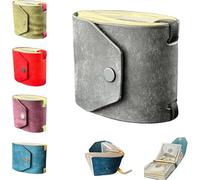 The Cash Wrap Wallet, Leather Money Wallet Organizer, Fast Cash Access Money Holder for Cash, Simple Travel Wallets, Handy Purse Bands with Magnetic Clasp, Small Compact Luxury Pocket Wallets (Grey)