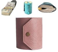 The Cash Wrap Wallet, Leather Money Wallet Organizer, Fast Cash Access Money Holder for Cash, Simple Travel Wallets, Handy Purse Bands with Magnetic Clasp, Small Compact Luxury Pocket Wallets(Purple)