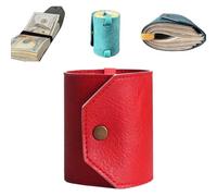 The Cash Wrap Wallet,Leather Wallet for Cash with Magnetic Bands,Fast Access Money Holder,Minimalist Cash Stuffing for Bills,Travel Card for Outdoor Travel Family (B)