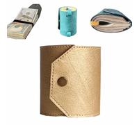 The Cash Wrap Wallet,Leather Wallet for Cash with Magnetic Bands,Fast Access Money Holder,Minimalist Cash Stuffing for Bills,Travel Card for Outdoor Travel Family (E)