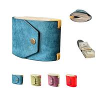 The Cash Wrap Wallets, Cash Wrap with Magnetic Clasp, Handy Fast Cash Access Money Holder Wallet, for 1-99 Bills, Compact Luxury Purse Band for Women & Men (Blue)
