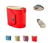 The Cash Wrap Wallets, Cash Wrap with Magnetic Clasp, Handy Fast Cash Access Money Holder Wallet, for 1-99 Bills, Compact Luxury Purse Band for Women & Men (Red)