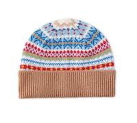 The Cashmere Choice Ladies Fairisle Beanie | Kerse | Lomond Lambswool (2401 - Camel)
