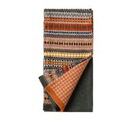 The Cashmere Choice Lomond Lambswool - Fairisle Patterned Scarf - Luxury Wool Winter Scarf for Women - Made in Scotland - Kerse (County Green - 2504)