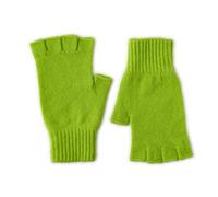 The Cashmere Choice Lomond Lambswool - Ladies Fingerless Gloves - Iona (Lime Green)