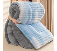 The Cashmere Lamb Quilt is Warm in Winter, The Lazy Rabbit Plush Quilt is Antistatic, Fluffy and Breathable, and Luxurious Plush Bedding(Style 1,87x94in(5kg))