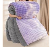 The Cashmere Lamb Quilt is Warm in Winter, The Lazy Rabbit Plush Quilt is Antistatic, Fluffy and Breathable, and Luxurious Plush Bedding(Style 6,79x91in(4kg))