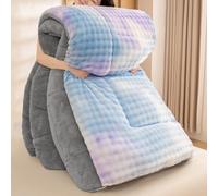 The Cashmere Lamb Quilt is Warm in Winter, The Lazy Rabbit Plush Quilt is Antistatic, Fluffy and Breathable, and Luxurious Plush Bedding(Style 4,79x91in(5kg))