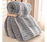 The Cashmere Lamb Quilt is Warm in Winter, The Lazy Rabbit Plush Quilt is Antistatic, Fluffy and Breathable, and Luxurious Plush Bedding(Style 2,79x91in(4kg))