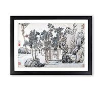 The Cassia Grove by Wen Zhengming Framed Print | A2 Black Framed Wall Art | Ready to Hang | Modern Nature Picture | Living Room Bedroom Lounge Office