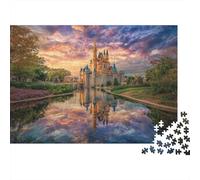 The Castle Reflected in The Beautiful Seven Color Sea Jigsaw Puzzles. 1000pcs (75x50cm) Whimsical Challenge Toy for Educational Games Gifts