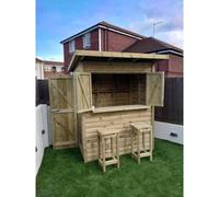 The Castleton Garden Bar - Timber - L122 x W182 x H240 cm Churnet Valley Garden Furniture Ltd Brown One Size