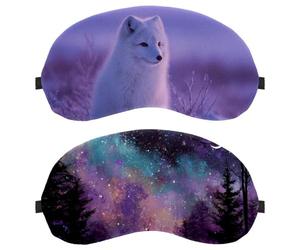 the Cat Beneath the Night Sky 2-Pack Light-Blocking Soft Breathable Eye Masks with Eye Patches and Sleep Masks