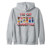 The Cat Committee Funny Cat Lover Humor Zip Hoodie