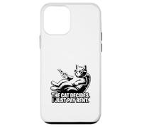 The Cat Decides I Just Pay Rent Funny Cat Case for iPhone 12 mini