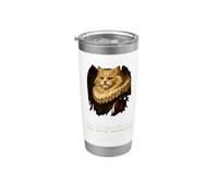 The Cat Doth Protest Too Much Funny Shakespeare Cat Stainless Steel Insulated Tumbler
