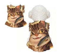 The cat eats fish XL Pet Apparel for Small Dogs-Cute Summer Outfit for Puppy, Soft Breathable Pet Clothes for Cat