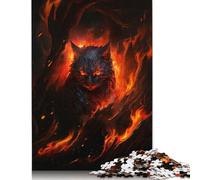The Cat from Hell 1000 Pieces Puzzles for Teenagers Gifts Wooden Puzzle Jigsaws for Adults Home Educational Games DIY Toys 1000pcs (75x50cm)