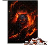 The Cat from Hell 1000Pc Adults Jigsaw Puzzle cardboard Jigsaw Puzzles for Adults Challenging DIY Brain Teaser for Teenagers size 26x38cm