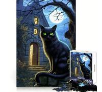 The Cat Haunting Gaze 1000 Piece Jigsaws for Teenagers Puzzle Strong Logic Toy Relaxed Mind Clear Edge Bday Surprise (38x52cm)