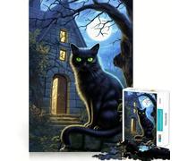 The Cat Haunting Gaze 1000 Piece Jigsaws for Teenagers Puzzle Strong Logic Toy Relaxed Mind Clear Edge Bday Surprise (38x52cm)