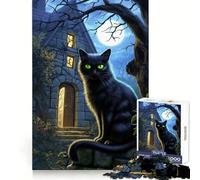 The Cat Haunting Gaze Jigsaw Puzzles for Teenagers 1000 Pieces Logic Sense Toy Calm Fun Smooth Edge Birthday Gift (50x75cm)
