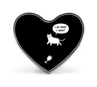 The Cat I Do What I Want Cute Brooch Pin for Men Women Badge | Heart Lapel Pins For Bag Hat Wedding Party
