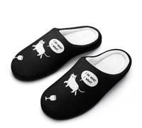 The Cat I Do What I Want House Slippers for Men Cotton | Memory Foam Anti-Slip Indoor Shoes Winter
