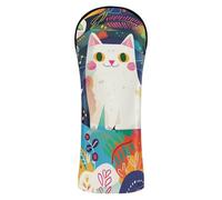 The Cat in The Garden Golf Cover Set Premium Leather Accessories with Interchangeable No. Tags for Driver Fairway Hybrid Wood golf drivers for men