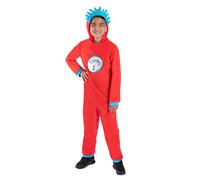 The Cat In The Hat Dr Seuss Thing 1 & Thing 2 Costume in Red | Size: 10-12 Years The Cat In The Hat Red 10-12 Years