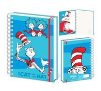 The Cat in the Hat Stripes A5 Wiro Notebook, Official Licensed Spiral Bound Journal