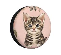 The Cat Is Between Two Pigs Spare Tire Cover Wheel Tire Covers,Waterproof Dust-Proof Tire Covers Protector Universal Fit For Trailer Rv Suv Truck Camper 17 Inch