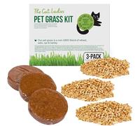 The Cat Ladies Cat Grass Refill Kit 3 Pack - Seeds and Grass for Indoor Cats Kit - Seed Mix and Planting Discs - Packed with Important Nutrients For Your Cats