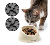 The Cat Ladies Slow Feeder - Healthy Feeding Bowl with Two Silicone Inserts - Help Pets Eat Slower - Control Eating Pace for Better Digestion - Feed Bowls Set for Dogs or Cats