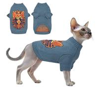 The Cat Ladies Sphynx Cat Sweater - Comfortable and Stylish Kitty Sweaters for Cats Only - Warm Cat Apparel Supplies - Shirt Designed for Hairless Cats - Sphynx Cat Clothes - M